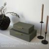 Decorative Storage Boxes with Lids – Set of 2 Beautiful PU Leather Organizer Bins for Your Bookshelf Home Decor