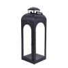 Black Metal Lantern Candle Holder, 18", Medium