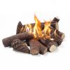 Ceramic Fireplace Logs Set – 9 Pieces