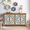 Farmhouse Accent Cabinet with 4 Doors – Storage Sideboard