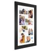 -- 4x6 Picture Frame -- Black Bevel 8 Photo Collage Wall Photo Frame
