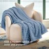 GentleSoft Fall Throw Blanket for Couch - Cozy Soft Blankets for Women, Cute Small Throws for Girls, Blue, 50x60 Inches