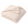 Vanilla Cable Cozy Knit Oversize Soft Warm Couch Throw Blanket, Vanilla