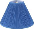 Blue Pleated Empire Lamp Shade – Faux Silk Fabric