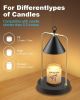Candle Warmer Lamp with Timer-Dimmable Wax Warmer for Scented Wax Jar Candles, Electric Black Candle Lamp Warmer for Jar Candle