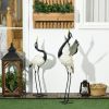 Set of 2 Heron Garden Statues – Outdoor Decor