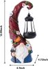 Solar Gnome Garden Statue with Lantern Light