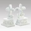 Elegant Fleur-de-Lis Decorative Bookends Set