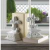 Elegant Fleur-de-Lis Decorative Bookends Set