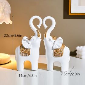 Nordic Elephant Couple Resin Figurine