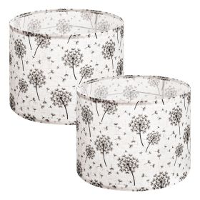 Medium Drum Linen Lamp Shades Set of 2 (13" x 10")