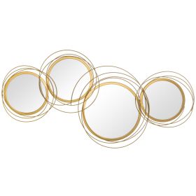Modern Gold Metal Mirror Wall Art