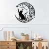 CIFbuy Gothic Black Cat Metal Wall Art Vintage Halloween Decorations Spooky Indoor Outdoor Hanging (TikTok, temu pick-up service)