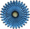 Metal Flowers Wall Decor Indoor Outdoor Metal Wall Art for Farmhouse Home Living Room Bedroom Bathroom Garden Decor â€“ Blue