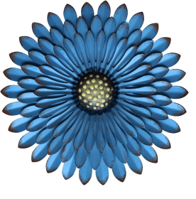 Metal Flowers Wall Decor Indoor Outdoor Metal Wall Art for Farmhouse Home Living Room Bedroom Bathroom Garden Decor â€“ Blue