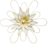 Metal Flower Wall Decor - 13" Metal Floral Wall Decoration for Bedroom, Living Room, Bathroom, Kitchen, Outdoor Wall Art
