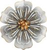 Metal Flower Wall Art Decor, 8.3" Rustic Modern Floral Sculpture