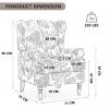 Modern Accent Chair with Retro Wood Legs, Comfy Upholstered Armchair