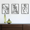 Abstract Line Art Wall Sculpture Set (3-Piece)