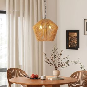 Boho Farmhouse Rope Pendant Light
