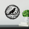 CIFbuy Gothic Black Crow Wall Art Vintage Industrial Bird Silhouette Wall Decor for Living Room Bedroom(TikTok, temu pick-up service)