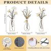 3 Pieces Metal Flowers Wall Art- Rustic Farmhouse Decor Minimalist Decor for Living Room Bathroom Bedroom Dining Room