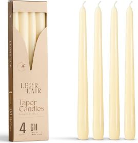 10" Ivory Taper Candles Set of 4 (Unscented)