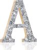 5.7 Inch Marquee Letters Wall Decor, Diamond Monogram Wooden Alphabet Signs, Living Room Bedroom Office Home Decor Wall Art