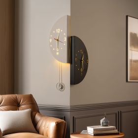 Dual Time Zone LED Backlit Wall Clock