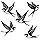 5 Pieces Metal Bird Wall Decor - Rustic Farmhouse Room Decor Simple Bird Flock Black Wall Art Home Decor for Living Room, Bedroom, Dining Room