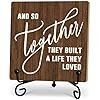 Home Desk Decor Sign, Rustic Wooden Sign With Stand