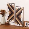 2 Pcs Western Home Decor Aztec Wall Decor Native American Wall Sign Boho Western Wall Art Wooden Southwestern Decor Rustic Wall Decor for Home Bedroom