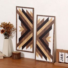 2 Pcs Western Home Decor Aztec Wall Decor Native American Wall Sign Boho Western Wall Art Wooden Southwestern Decor Rustic Wall Decor for Home Bedroom