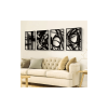 4 Pack Black Abstract Metal Wall Art, Minimalist DÃ©cor Single Line Art Wall DÃ©cor, 3D Textured Metal Wall Sculptures