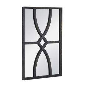 16x23 Antique Black Wooden Wall Mirror Set of 2