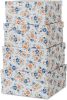 Floral Decorative Storage Boxes Set of 4 with Lids