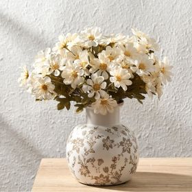 Ceramic Vintage Vase, 5.91 Inch Retro Ice Cracked Chinoiserie Floral Vase, Rustic Farmhouse Vases for Home Decor, Bookshelf, Garden, Chinoiserie Decor