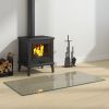 Fireplace Glass Plate Transparent 39.37 x 19.69 in Glass