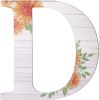 Large Wooden Letters 12 Inch Rustic Wooden Letters D for Wall Decor Home Wood Letters Sunflower Big Wood Wall Letters Decor for Living Room Bedroom Pa