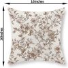 Brown Pillow Covers 16x16 Set of 2 Brown and Cream Floral Chinoiserie Throw Pillows Vintage Rustic Toile Flower Decorative Pillow Cases Outdoor Chinoi