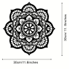 CIFbuy 3D Geometric Line Metal Wall Art Handcrafted Boho Chic Large Mandala Flower Hanging Sculpture for Living Room Bedroom Aesthetic Room Decor (Tik