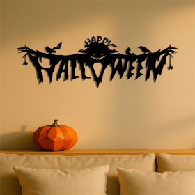 CIFbuy Gothic Halloween Metal Wall Art Decor for Living Room Bedroom Spooky Indoor Gothic Accents Horror Theme Party(TikTok, temu pick-up service)