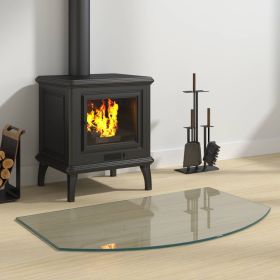 Fireplace Glass Plate Transparent 31.50 x 19.69 in Glass