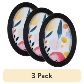 Black Oval 4x6 Picture Frame Set of 3