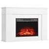 43" Freestanding Electric Fireplace with Mantel & Heater