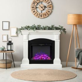 26" Recessed Electric Fireplace with Adjustable Flame Brightness