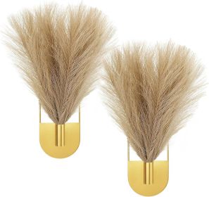 2 Pcs Hanging Planters with Artificial Pampas Wall Plant Holder for Indoor Plants