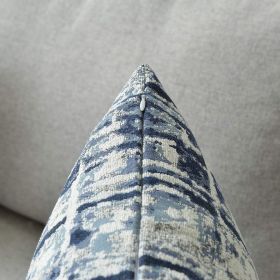 Jacquard Decorative Throw Pillow Covers for Couch Set of 2, 18x18 Inches, Navy Blue