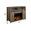 Tobias Rustic Oak Finish Fireplace with Shelf Storage