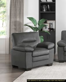 Modern Dark Gray Upholstered Accent Chair
